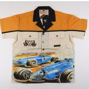 Watson World Champion Team Silk Shirt Orange Racing Graphic XS New MSRP 200